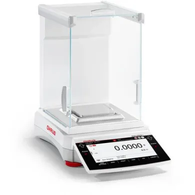 Ohaus Analytical Balance EXR124 with 0.1 mg Readability and Advanced Touchscreen Interface