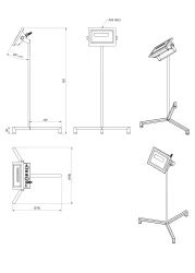 Radwag Stand for PUE H315 terminal - stainless steel version, 2 of 2