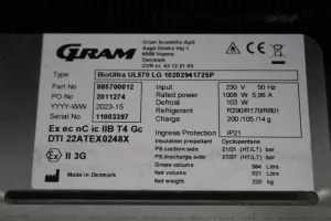 Gram BioUltra UL570 LG Ex Ultra Low Temperature Freezer for Biomedical Storage, 4 of 4