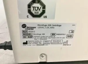 Beckman Coulter Microfuge 20R Refrigerated High-Speed Microcentrifuge, 14 of 16