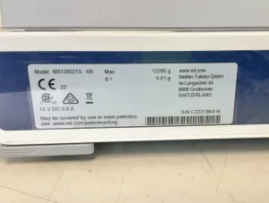 Mettler Toledo MS12002TS/00 Precision Touchscreen High-Capacity Balance, 9 of 9