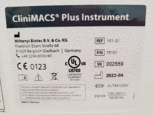 Miltenyi Biotec CliniMACS Plus Cell Separator, 25 of 25