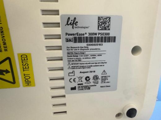 Life Technologies PowerEase 300W Electrophoresis Power Supply-cover