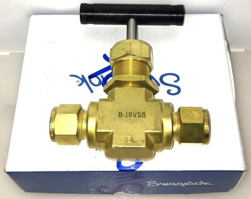 Swagelok B-18VS8 Brass Integral Bonnet Needle Valve - 1.80 Cv (1/2")-cover