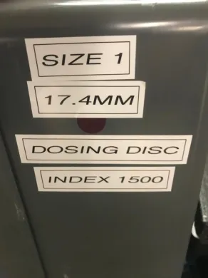 Index 1500 Size 1 Dosing Disc, 17.4 mm for Automated Liquid Handling
