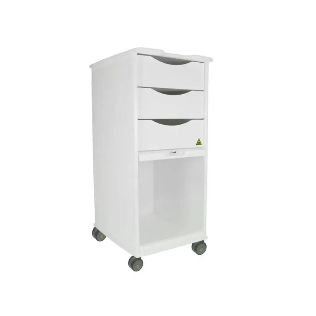 TrippNT MRI Core SP MRI-Compatible Mobile Supply Cart with White Drawers
