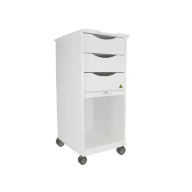 TrippNT MRI Core SP MRI-Compatible Mobile Supply Cart with White Drawers