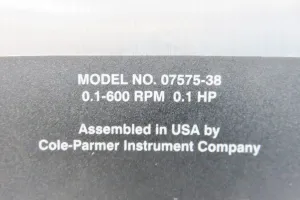 Cole Parmer Masterflex L/S Digital Variable Speed Peristaltic Pump with Reversible Flow, 11 of 12
