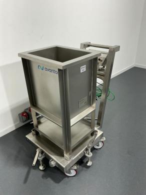 Mettler Toledo IND570 Industrial Weighing Terminal with 50L Stainless Steel Container on Mobile Cart-cover