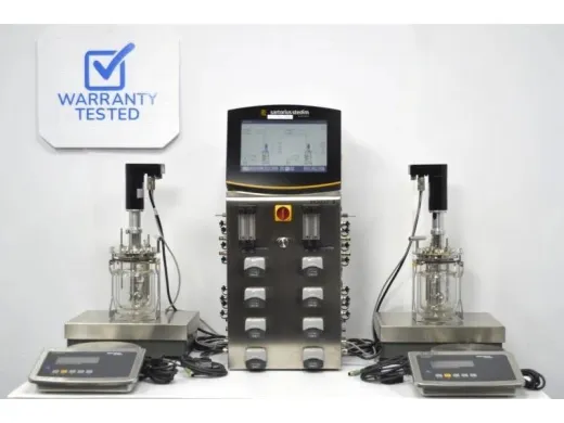 Sartorius Biostat B Twin Bioreactor with 1L Jacketed Autoclavable Vessels and Integrated Control System
