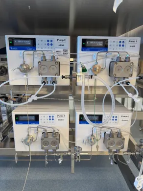 Knauer EDP30 HPLC Pump Skid with Four Modular Pump Units and Peristaltic Pump Assembly