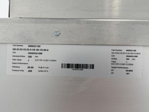 Envirco Walk-In Clean Room Frame Model 85502C159 with HEPA Filtration and Precision Airflow Gauge-cover