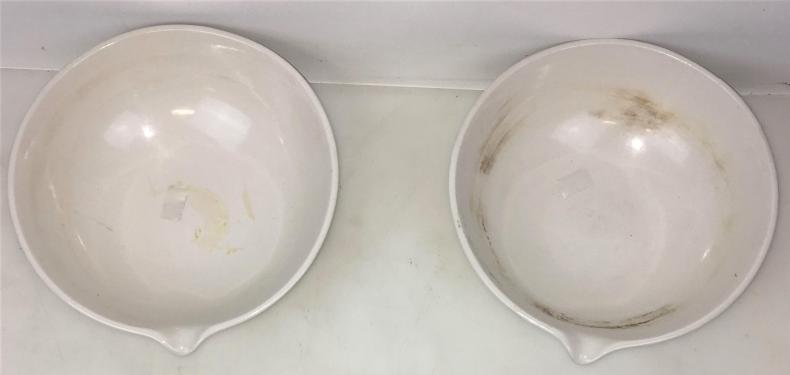 CoorsTek 66206 Porcelain Evaporating Dish with Pouring Lip, 765mL Capacity-cover