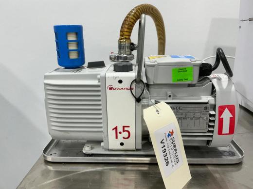 Edwards E2M1.5 Rotary Vane Vacuum Pump with Leroy-Somer Motor-cover