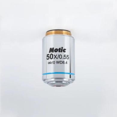 Motic LM Plan Achromatic Objective LM PL 50X/0.55 (WD=8.4mm) for BA310MET Series-cover