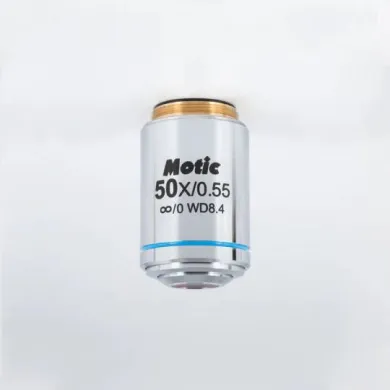 Motic LM Plan Achromatic Objective LM PL 50X/0.55 (WD=8.4mm) for BA310MET Series