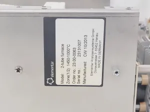 Elementar 2-tube Laboratory Furnace for High-Temperature Thermal Processing, 5 of 7