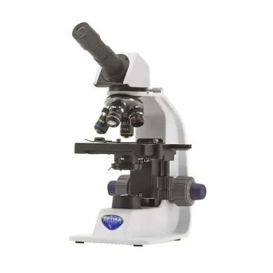 B-150 Monocular Brightfield Microscope with 1000x Magnification and Rechargeable LED Illumination