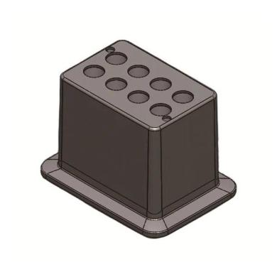 Scilogex Block for 15mL Tubes, 8-Hole-cover