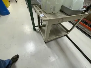 Plastic Utility Cart with Two Tray Shelves for Laboratory Use, 2 of 2