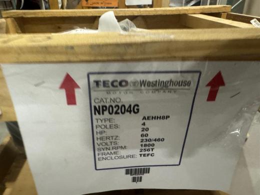 TECO-Westinghouse NP0204G 20 HP Inverter Duty TEFC Electric Motor-cover