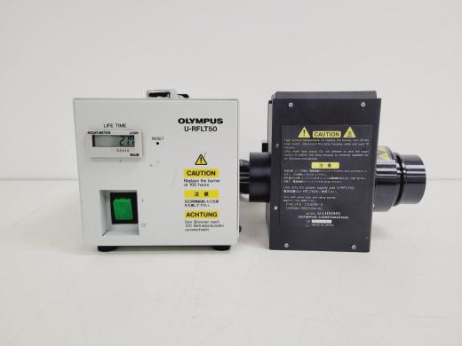 Olympus U-LH50HG 50W HBO Mercury Burner Lamphouse W/ Olympus U-RFLT50 PSU-cover