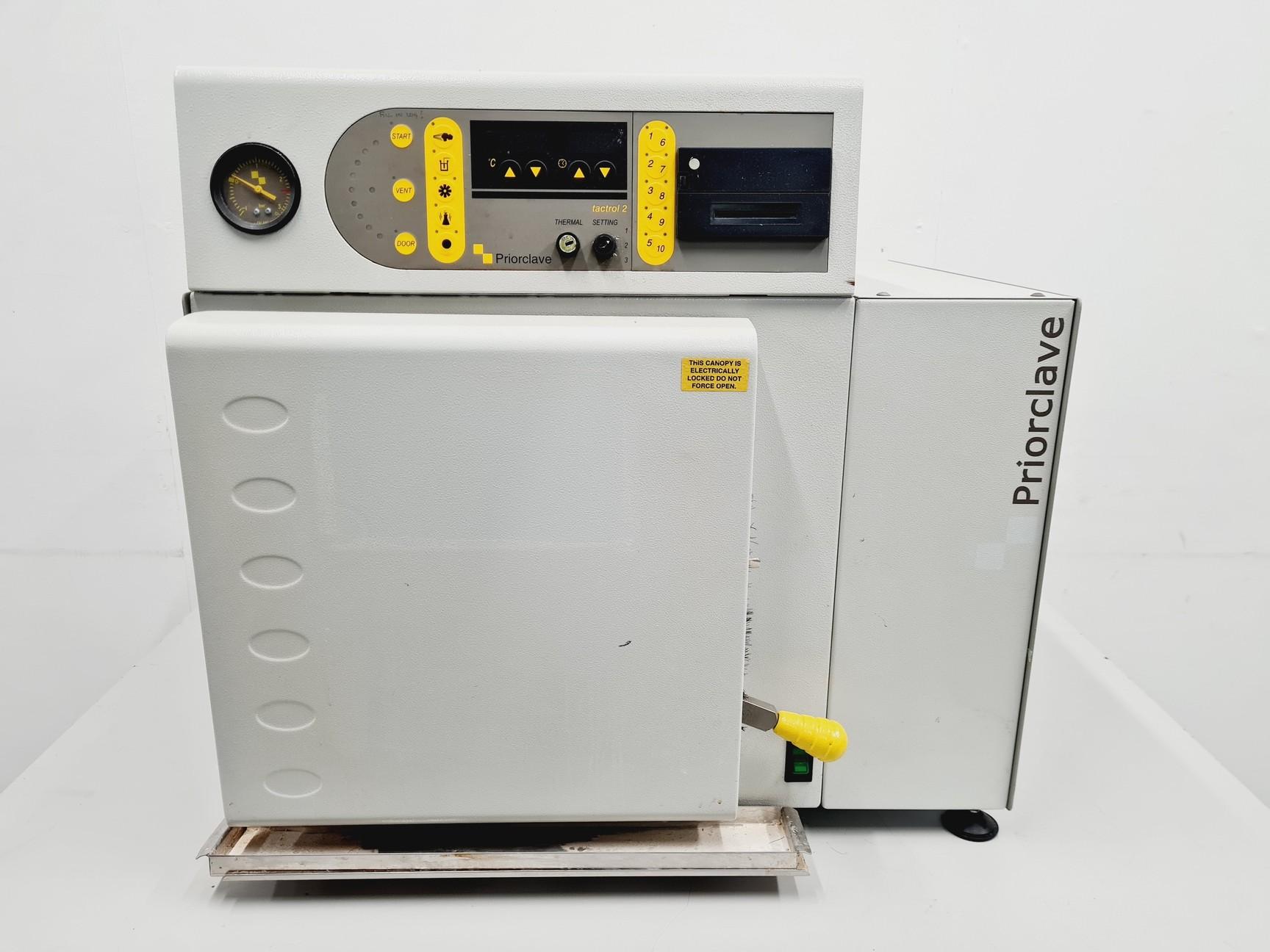 Priorclave Tactrol 2 Laboratory Autoclave for Reliable Sterilization