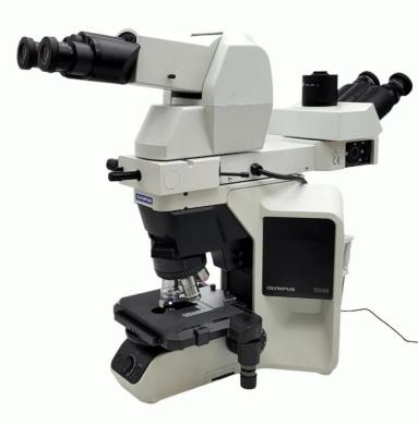 Olympus BX46 Compound Upright Microscope with Tilting Telescoping Trinocular Head and 100x Oil Objective-cover