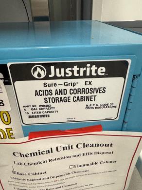Justrite Sure-Grip EX Acids and Corrosives Safety Storage Cabinet-cover