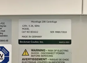 Beckman Coulter Microfuge 20R Refrigerated High-Speed Microcentrifuge, 16 of 16