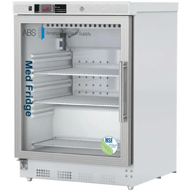 ABS 4.6 Cu Ft Built-In Glass Door Vaccine Refrigerator Left Hinged NSF/ANSI 456 Certified