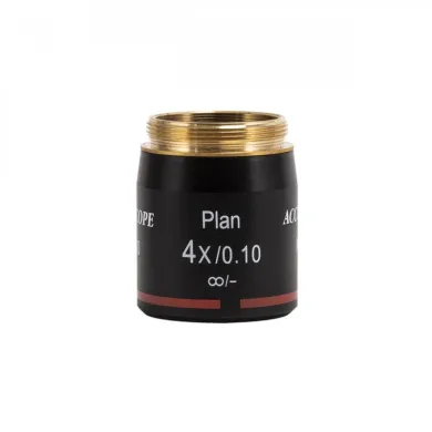 Accu-Scope 4x NIS Plan Achromat Microscope Objective, N.A. 0.10, W.D. 30mm