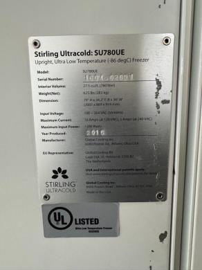 Stirling Ultracold SU780UE -80°C Ultra Low Temperature Freezer with Touchscreen Control-cover