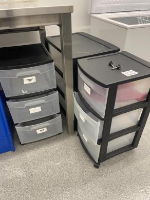 Plastic Storage Bins - Quantity 3-cover
