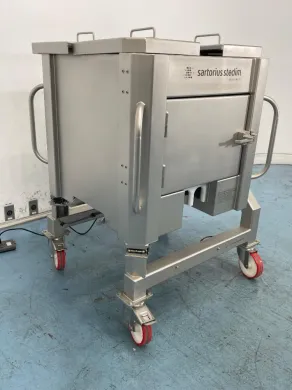Sartorius FXC122356 200L Cubical Jacketed Mixer with Integrated Control Panel and Mobility Casters