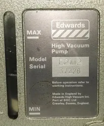 Edwards E2M2 Dual Stage Rotary Vane Mechanical Vacuum Pump (2 CFM), 4 of 5