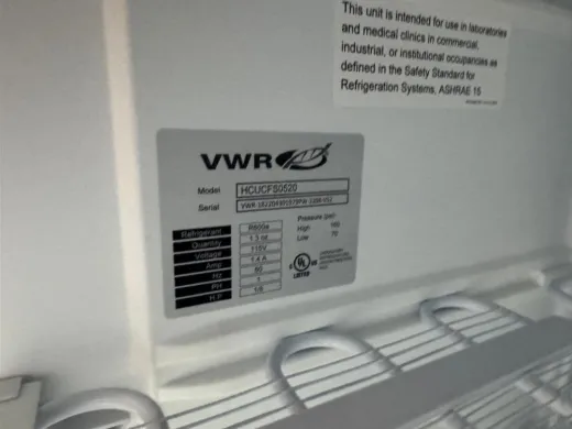 VWR HCUCFS0520 -20°C Undercounter Laboratory Freezer for Biomedical Storage