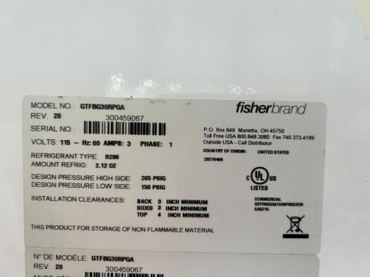 FisherBrand Isotemp Laboratory Refrigerator Model GTFBG30RPGA with Digital Temperature Control-cover