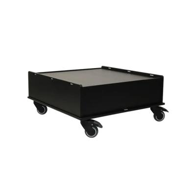 TrippNT Black Equipment Cart with 24 x 24 Inch Tray, 12 Inch Height, Corrosion-Resistant HDPE-cover