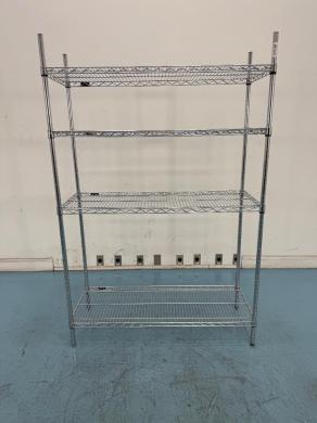 4-Foot Stationary Wire Shelving Unit for Laboratory Equipment Storage-cover