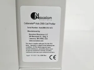 Nexcelom Cellometer Auto 2000 Automated Cell Counter and Profiler, 6 of 14