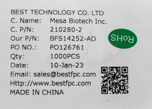 MesaBiotech 210280-2 Flexible Circuit Board Heater PCB with Dome Switches, 6 of 6