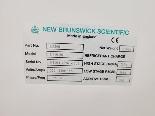 New Brunswick Scientific U410 U410-86 ULT Ultra-Low Temperature Freezer Lab-cover