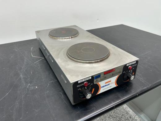 Nemco 6310-3 Horizontal Double Burner Hot Plate with Independent Controls-cover