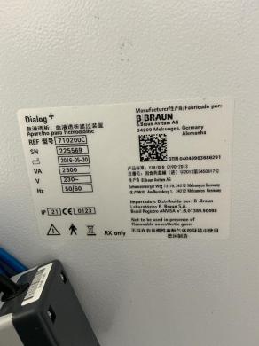 B.BRAUN Dialog+ EVO Hemodialysis Machine for Cli | QuestPair