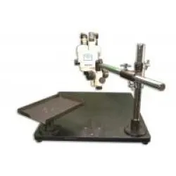 Meiji EMZ-5TR Trinocular Zoom Stereo Microscope with Wide Surface Laminate Stand, 6 of 6