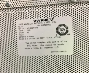 VWR Analog Rocking Platform Shaker for Cell Culture and Blotting Applications, 9 of 9