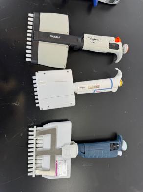 Lot of 5 Manual and Multichannel Pipettes and Pipette Controllers from Various Brands including Eppendorf-cover