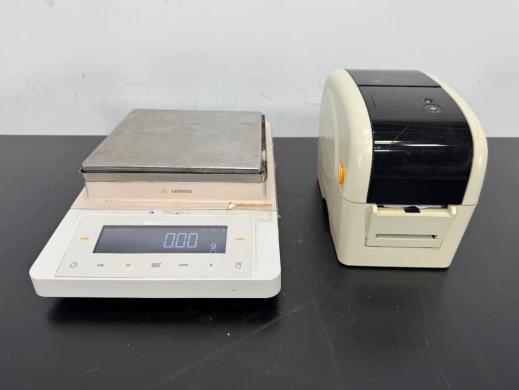 Sartorius MSE10202S Digital Analytical Scale with External Label Printer-cover