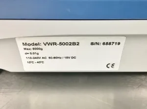 VWR B2 Series Analytical and Precision Laboratory Balances (Models 124B2 & 5002B2), 9 of 9